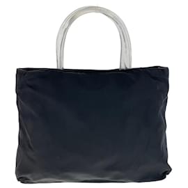 Prada-Prada Nylon Plastic Tessuto Logo Tote Bag-Black