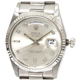 Rolex-Rolex Day-Date 18239A White Gold Diamond Watch-Silvery