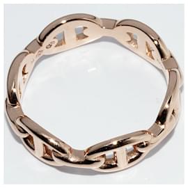 Hermès-Hermes K18PG Chaine d'Ancre Enchainee Ring PM-Golden