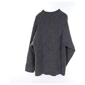 Balenciaga-Balenciaga Wool Knit Top Gray 623283-Grey