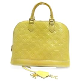 Louis Vuitton-Louis Vuitton Vernis Alma PM Handbag M90170-Beige