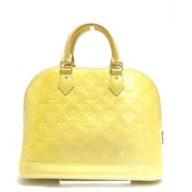 Louis Vuitton-Louis Vuitton Vernis Alma PM Handbag M90170-Beige