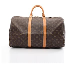 Louis Vuitton-Louis Vuitton Keepall 50 Boston Bag Monogram M41426-Brown