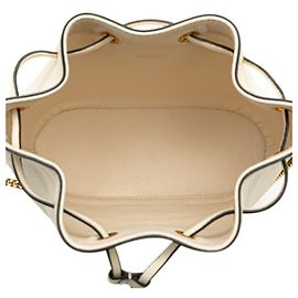 Valentino V Logo Leather Chain Shoulder Bag White