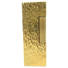 Alfred Dunhill Dunhill Square Pattern Roller Gas Lighter Golden