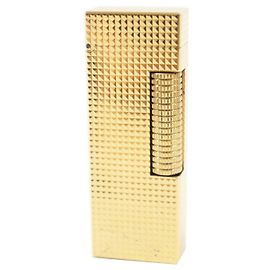 Alfred Dunhill Dunhill Roller Square Diamond Gas Lighter Gold Golden