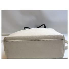 Balenciaga-Balenciaga Leather Shopping Tote XXS-White