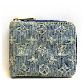 Louis Vuitton-Louis Vuitton Denim Mini Zippy Wallet M95342-Blue