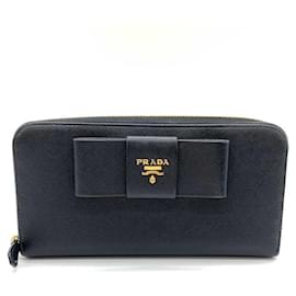 Prada-Prada Saffiano Long Wallet 1ML506-Black