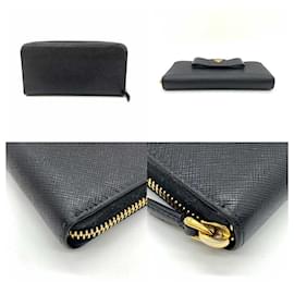 Prada-Prada Saffiano Long Wallet 1ML506-Black