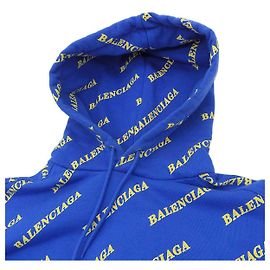 Hoodie Balenciaga 600583 Blu Giallo Altro