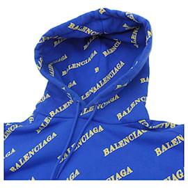 Balenciaga-Balenciaga Hoodie 600583 Blue Yellow-Other