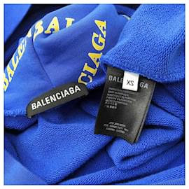 Balenciaga-Balenciaga Hoodie 600583 Blue Yellow-Other