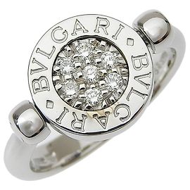 Bulgari Bvlgari Ring 10.5 Lapislazuli Diamant K18 WG Silber