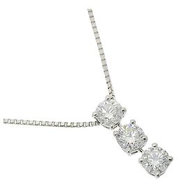 Autre Marque Collar 3P de diamante de platino Plata