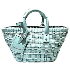 Balenciaga-Balenciaga Bistro Basket XS Handbag 671342-Blue