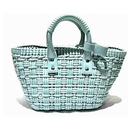 Balenciaga-Balenciaga Bistro Basket XS Handbag 671342-Blue