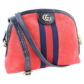 Gucci Ophidia Suede Leather Shoulder Bag Red