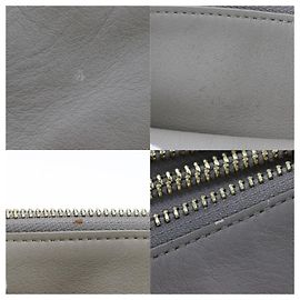 Céline Celine Trio große Kalbsleder Schultertasche Grau