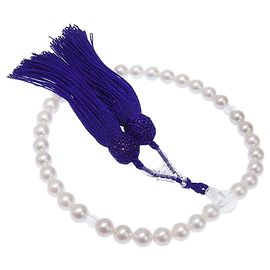 Autre Marque Pulseira de pérolas Akoya 7,5-9,0 mm Cinza