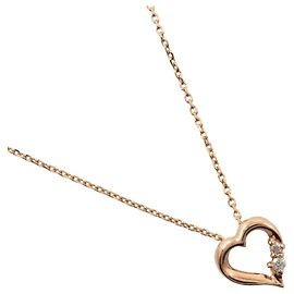 Autre Marque Collier en cœur en diamant en or jaune K10 Doré