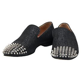 Mocassins de camurça com studs Christian Louboutin Preto