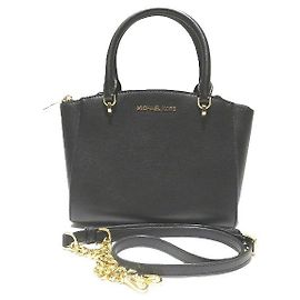 Michael Kors Leather 2WAY Shoulder Bag 35H7GE0S1L Black