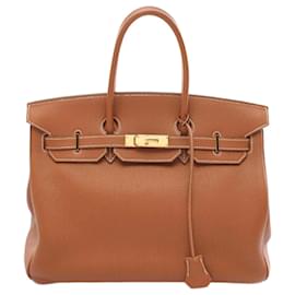 Hermès-Sac à main Hermès Birkin 35 Togo marron-Marron