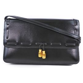 Hermès Hermes 2WAY Clutch Shoulder Bag Black Black