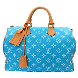 Borsa a Spalla Speedy 40 Turchese Louis Vuitton Blu