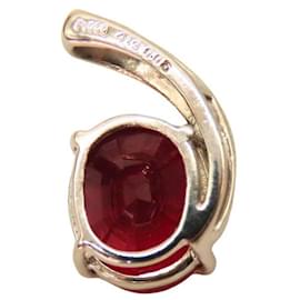 Autre Marque-Pt900 Ruby Diamond Pendant Top-Other
