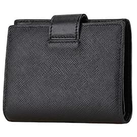 Prada-Prada Saffiano Leather Bifold Wallet Black-Black