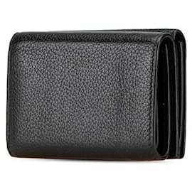 Balenciaga-Balenciaga Cash Mini Wallet Leather Black-Black
