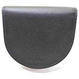 Prada-Prada Saffiano Leather Coin Case KP1001-Black