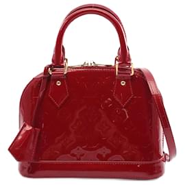 Louis Vuitton-Louis Vuitton Vernis Alma BB Monogram Handbag-Red