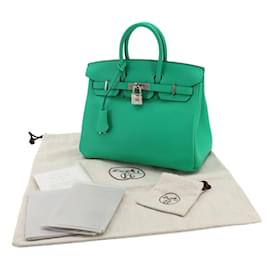 Hermès-Hermes Birkin 25 Handbag in Mint Green-Other