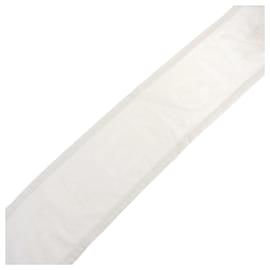 Balenciaga-Balenciaga Cotton Logo Scarf 412386-White