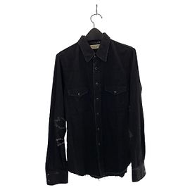 Camisa de denim de algodão Yves Saint Laurent S Outro