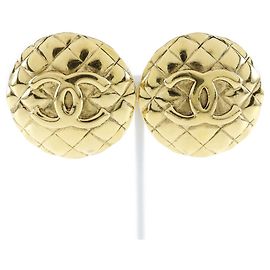Chanel Coco Mark Ohrringe vergoldet Vintage Golden