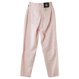 Versace-Versace Cotton Straight Pants Pink-Pink