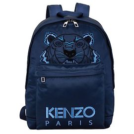 Kenzo Tiger Logo Embroidered Backpack Blue