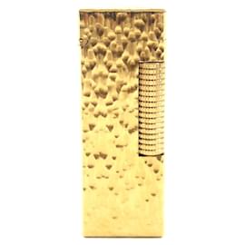 Alfred Dunhill Dunhill Square Pattern Roller Gas Lighter Gold Golden