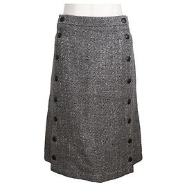 Louis Vuitton Rayon Silk Cupro Skirt Brown