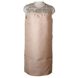 Prada Polyesterkleid in Pink Beige Beige