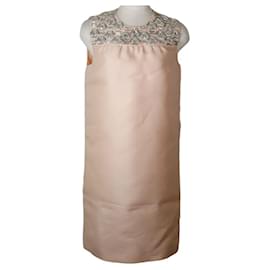 Robe en polyester Prada rose beige Beige