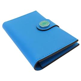 Hermès-Hermes Evercolor RMS Card Case Blue Green-Blue