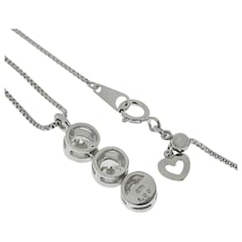 Autre Marque-K18WG Diamond 3P Necklace-White