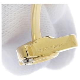 Autre Marque-Ferrari Logo Cufflinks K18YG Yellow Gold Diamond-Golden