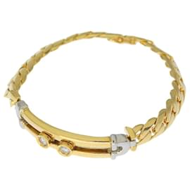 Autre Marque-K18YG/Pt850 Diamond Bracelet 28.4g-Golden