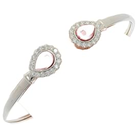 Autre Marque-K18WG Coral Diamond Bangle 14.4g-White